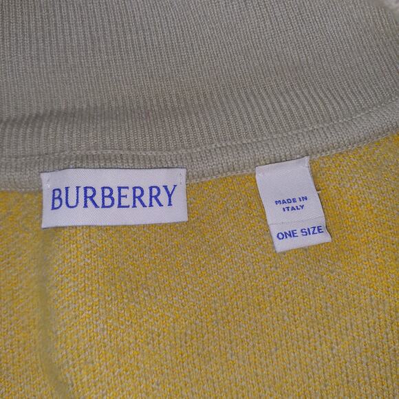 Burberry 'Carly' Check Wool Yellow Cape Size OS - Picture 4 of 5